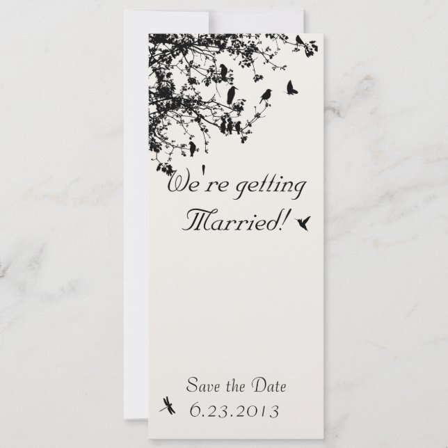 Vögel lieben in Bäumen Einladung (Vorderseite)