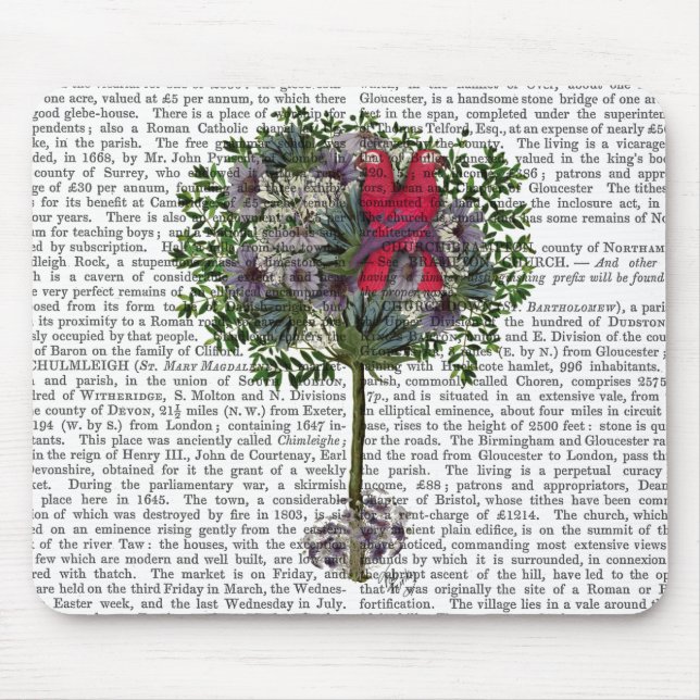 Vögel lieben in einem Baum Mousepad (Vorne)