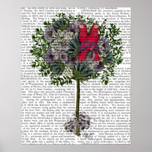 Vögel lieben in einem Baum Poster