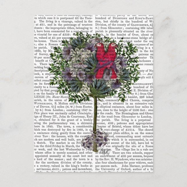 Vögel lieben in einem Baum Postkarte (Vorderseite)