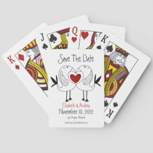Vögel lieben Save the Date Karten spielen Spielkarten