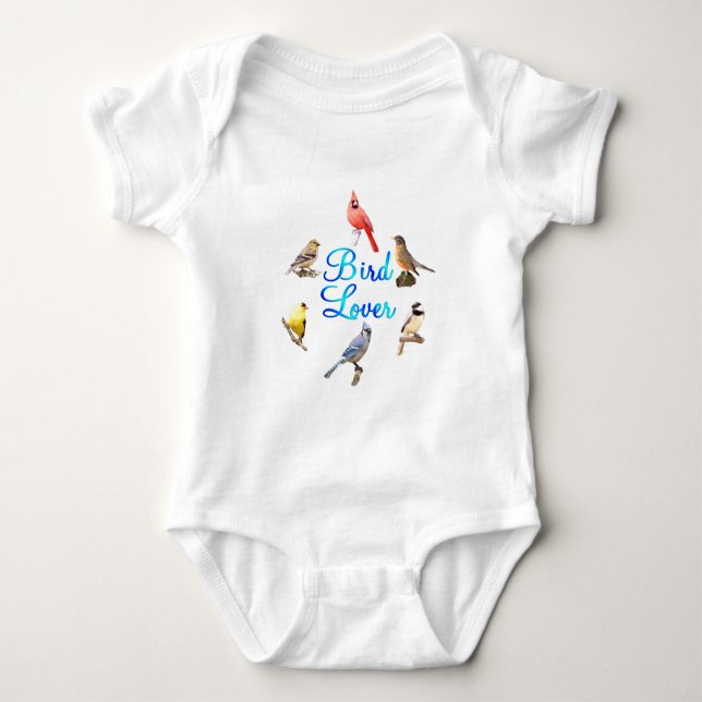 Vogel-Liebhaber Baby Strampler (Vorderseite)