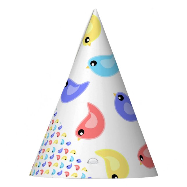 Vögel lustige bunte Osterhut-Party Partyhütchen (Links)