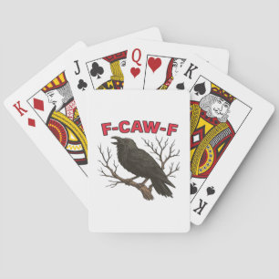 Vogel - Lustige Krähe F-Caw-F Klassiker Spielkarten