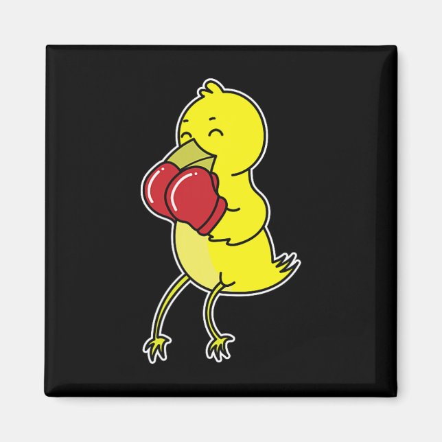Vogel macht Boxen  Magnet (Vorne)
