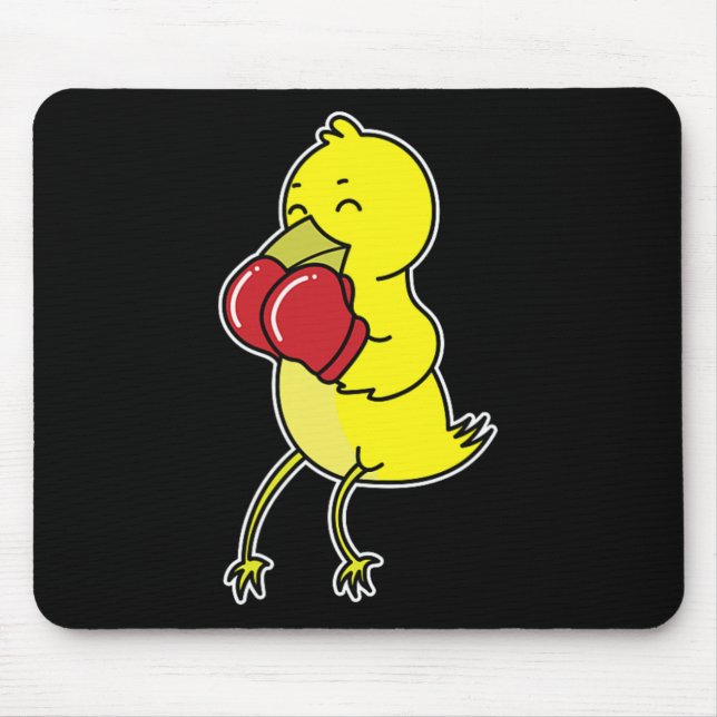 Vogel macht Boxen  Mousepad (Vorne)
