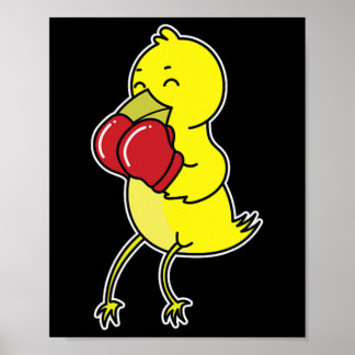 Vogel macht Boxen Poster