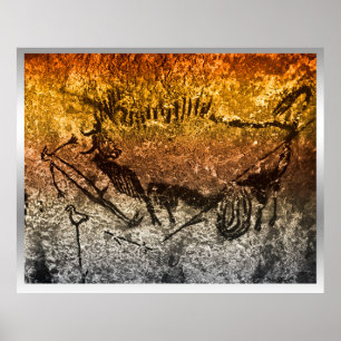 Vogel-Man von Lascaux Poster