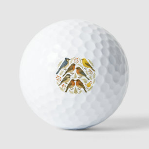 Vogel-Mandala – Heimische Singvögel Golfball