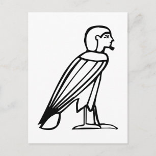 Vogel-Mann(Soul), ägyptische Hieroglyph Postkarte