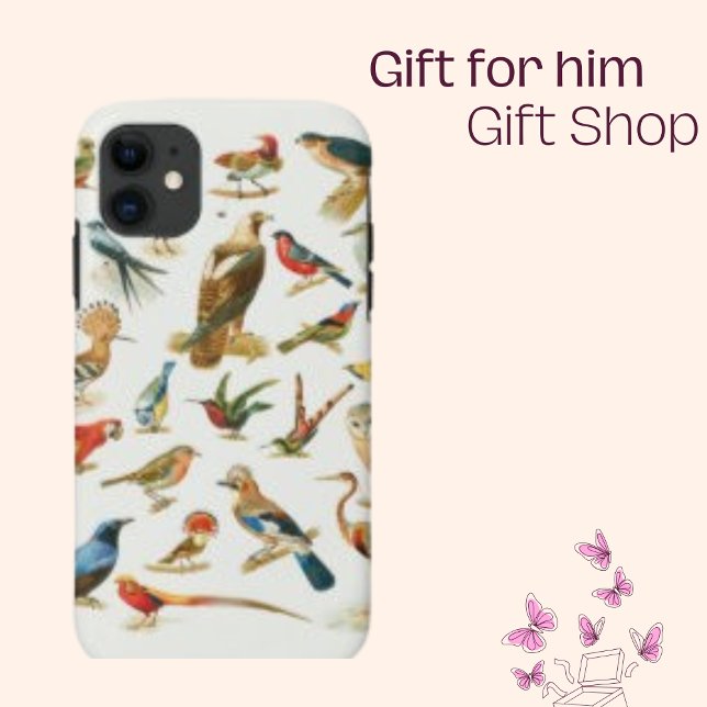 Vögel Minimalistische farbenfrohe Arten Moderne Case-Mate iPhone Hülle (Von Creator hochgeladen)