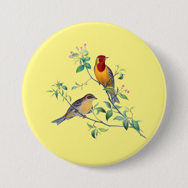 Vögel mit Fahnen,  Button (Vorderseite)