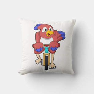 Vogel mit Fahrrad Kissen