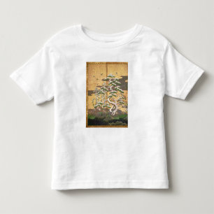 Vögel mit Herbst- und Winter-Blumen Kleinkind T-shirt