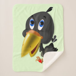 Vogel mit Herzgeschenk Baby Sherpa Blanket Sherpadecke