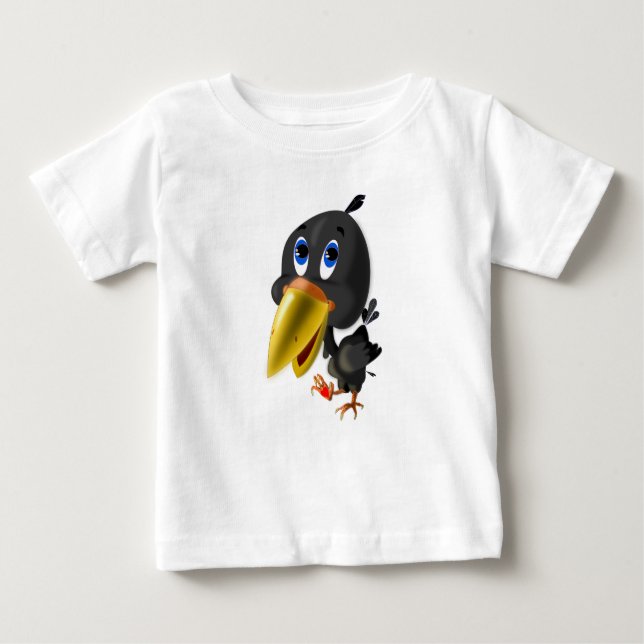 Vogel mit Herzgeschenk Funny Baby T - Shirt (Vorderseite)
