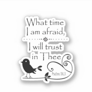 Vogel mit Psalms Bible Verse Scripting Aufkleber