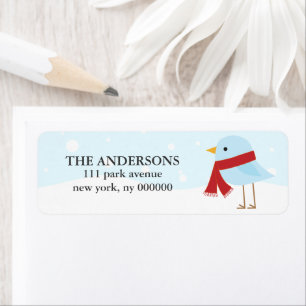 Vogel mit Scarf Labels