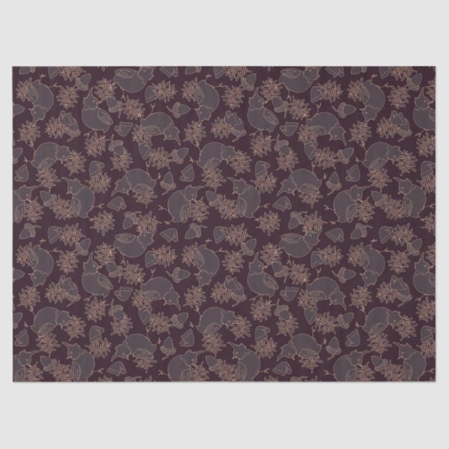 Vogel-Motiv auf dunkel und elegant Seidenpapier (Vorderseite)