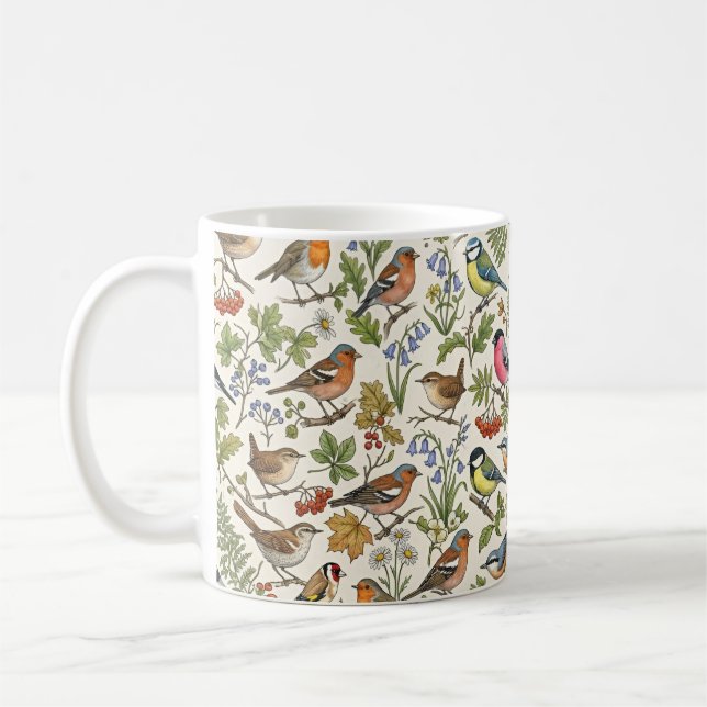 Vögel Muster Kaffeetasse (Links)
