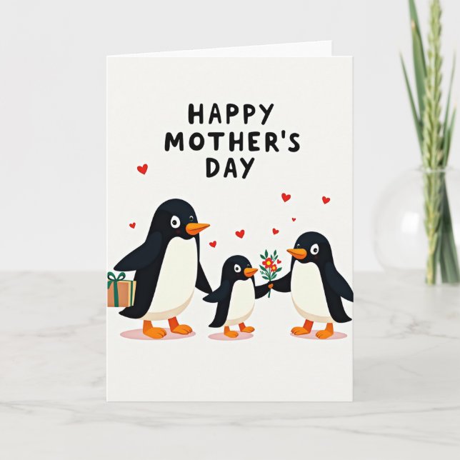 Vögel Muttertag Liebe Geschenkkarte Karte (Vorderseite)