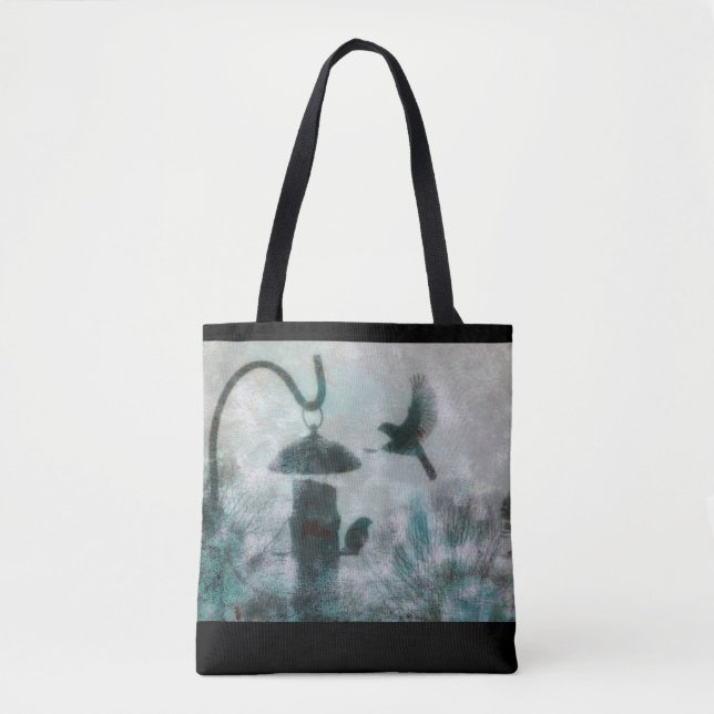 Vogel Nature Mysterious Turquoise Tote Bag (Vorderseite)