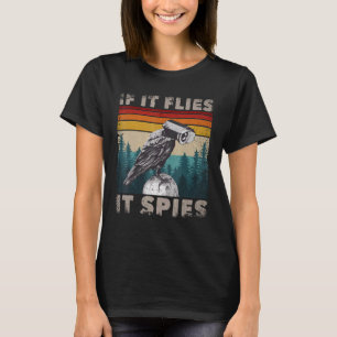Vögel nicht echte Merch Bird Meme CCTV, wenn es fl T-Shirt