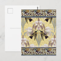 Vögel, Orchideen, Maidenhair Ferns Art Nouveau