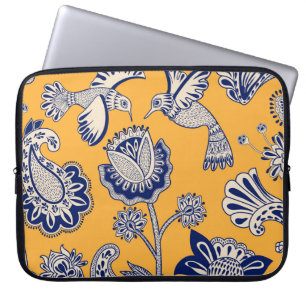 Vögel Paisley Blume Vintages Muster Laptopschutzhülle