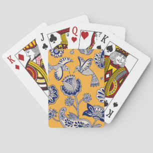 Vögel Paisley Blume Vintages Muster Spielkarten