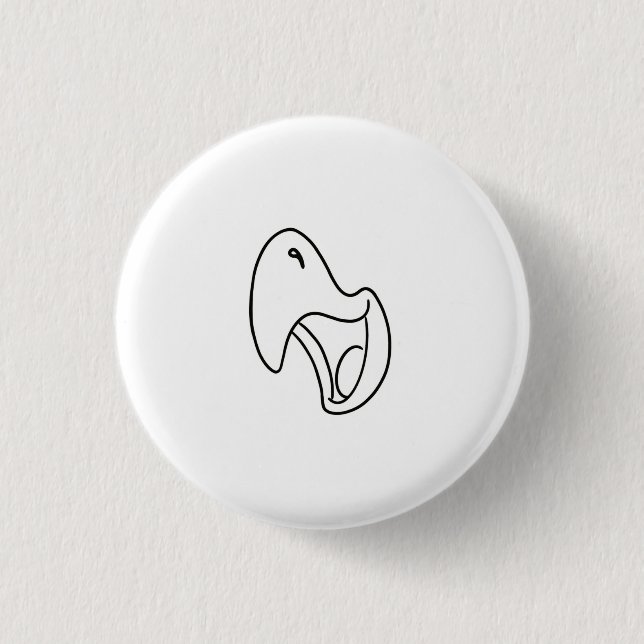 Vogel, Papagei, Kreisch-Thema Button (Vorderseite)