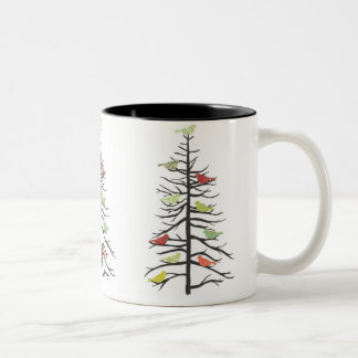 Vogel-Papierbaum Zweifarbige Tasse