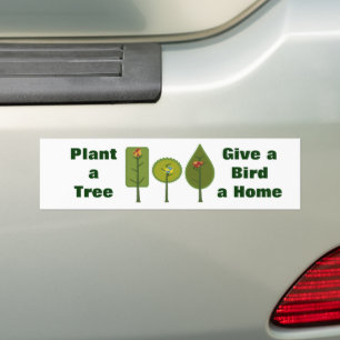 Vögel pflanzen einen Baum Autoaufkleber