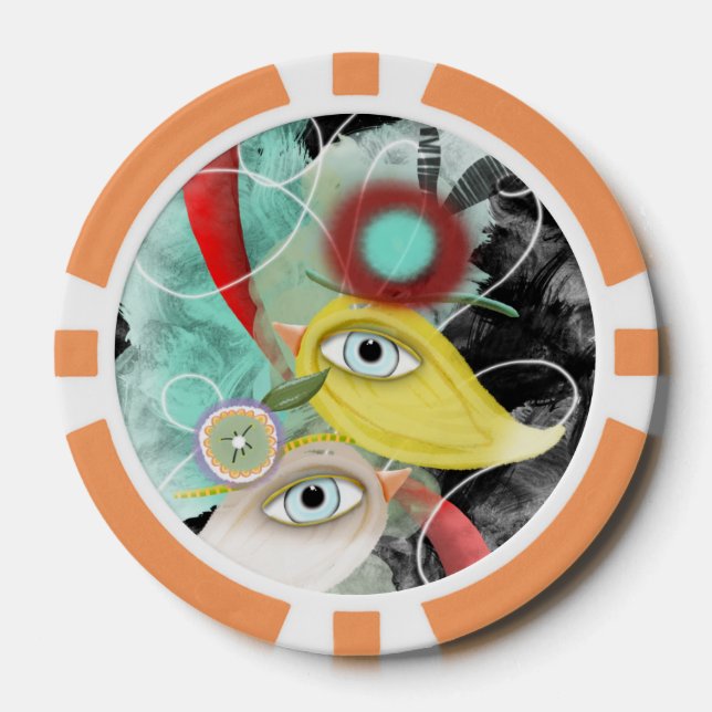 Vögel Pokerchips (Vorderseite)