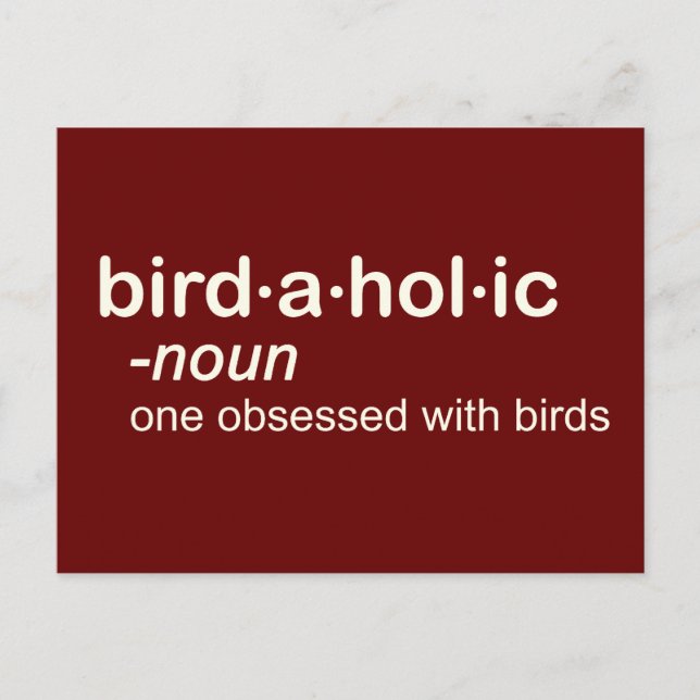 Vogel Postkarte (Vorderseite)