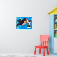 Vogel-Quiltmuster Blau Himmel Ruhe in Frieden Beru