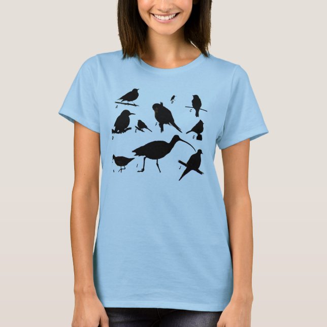 Vogel-Quiz-T - Shirt (Vorderseite)