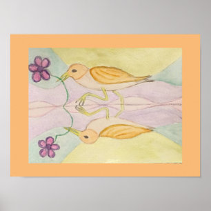 Vögel reflektieren poster