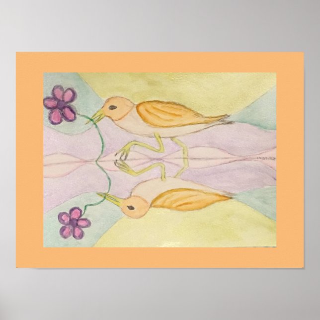 Vögel reflektieren poster (Vorne)