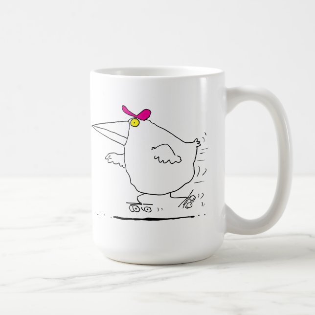 Vogel-Rollen-Skaten Tasse (Rechts)