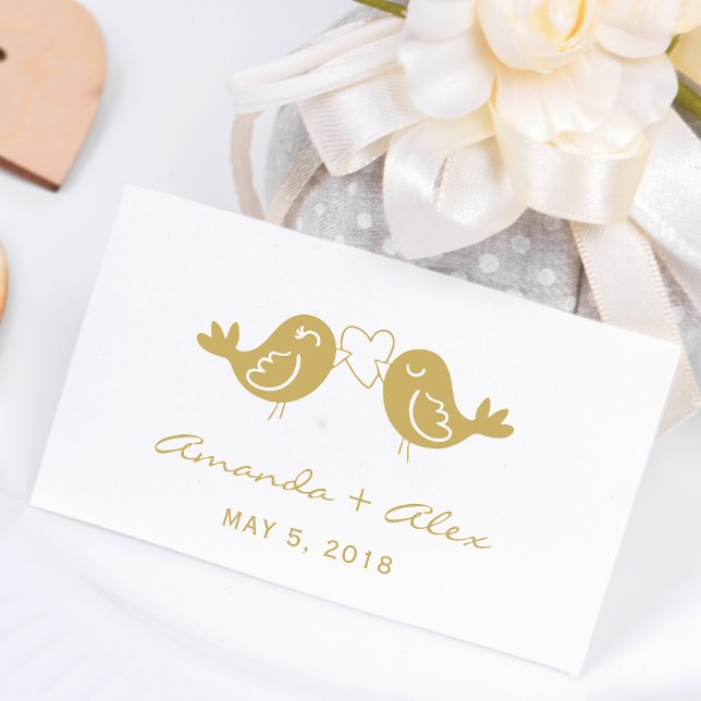 Vögel Rustikale Briefmarke Hochzeit Monogramm Gumm Gummistempel (Von Creator hochgeladen)