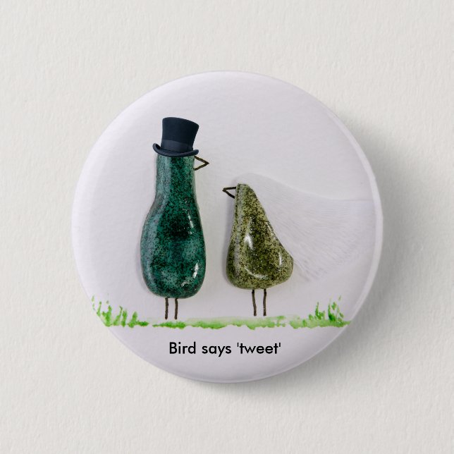 Vogel sagt 'zwitschern' button (Vorderseite)