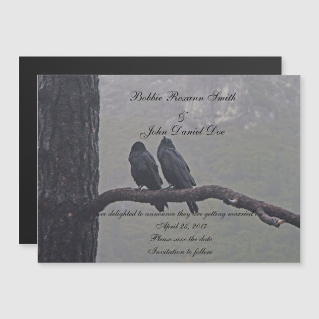 Vögel Save the Date lieben Magneteinladung (Vorne/Hinten)