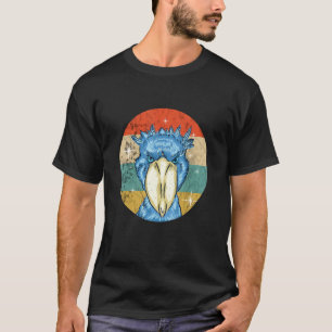 Vogel Schuhschnabel Vogel Retro Vintage Afrikanis T-Shirt