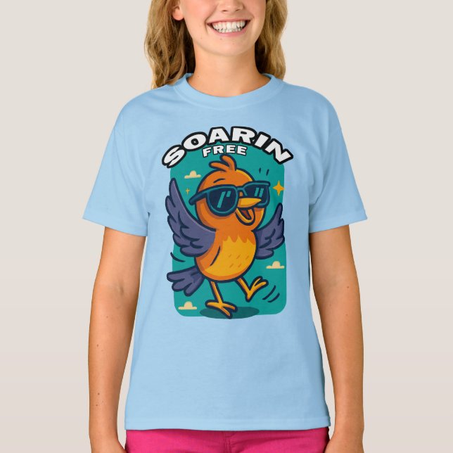 Vogel schwebend T-Shirt (Vorderseite)