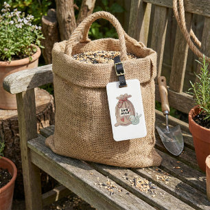 Vogel Seed Bag mit Bow und Herz Gepäckanhänger