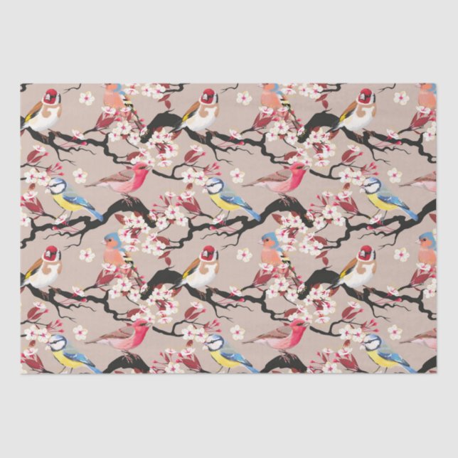 Vögel Seidenpapier (Vorderseite)