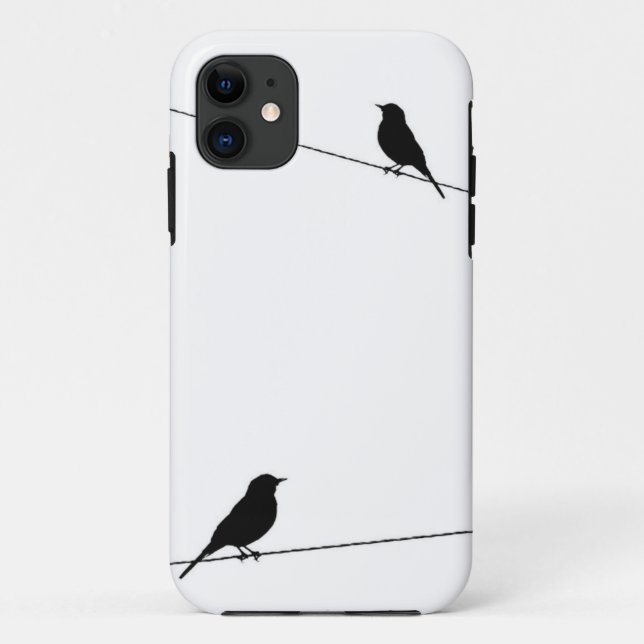 Vogel-Silhouetten auf Draht Case-Mate iPhone Hülle (Rückseite)