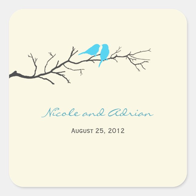 Vögel Silhouetten bevorzugen Sticker oder Umschlag (Vorderseite)