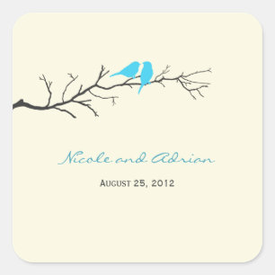 Vögel Silhouetten bevorzugen Sticker oder Umschlag